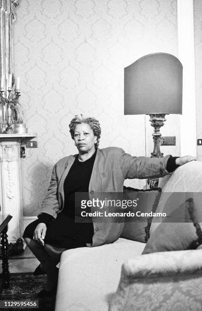 Toni Morrison, American writer, Grande Hotel et Milan, Giuseppe Verdi’s room, Milan, Italy, 23rd November 1994.