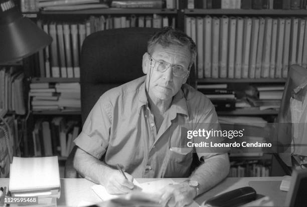 Amos Oz, Israeli writer, Milan, Italy, .