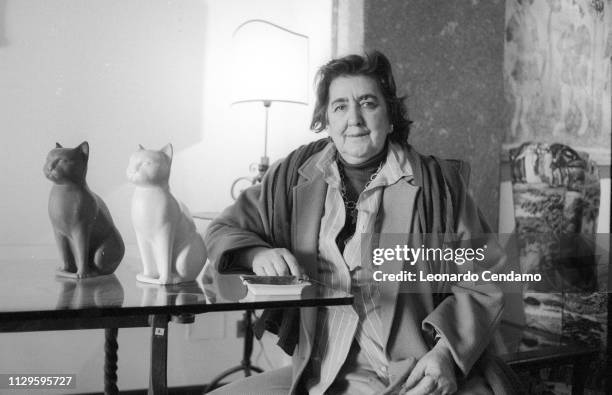 Alda Merini, Italian poet and writer, Milan, Italy, April 1995.