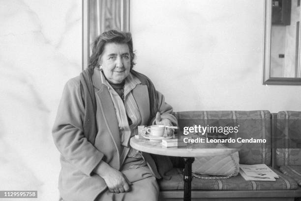 Alda Merini, Italian poet and writer, Milan, Italy, April 1995.