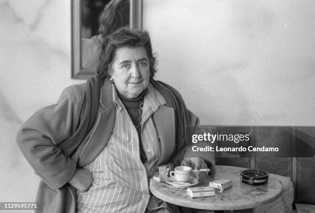 Alda Merini, Italian poet and writer, Mantova, Italy, April 1995.