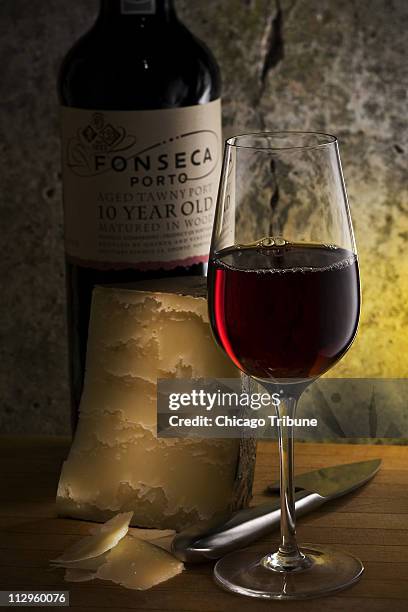 Glass of tawny port from Fonseca.