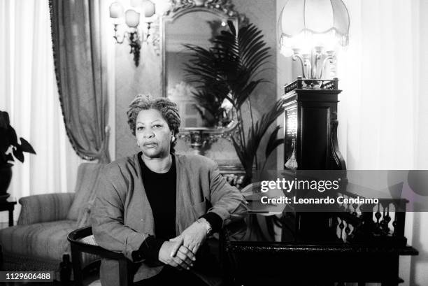 Toni Morrison, American writer, Grande Hotel et Milan, Giuseppe Verdi’s room, Milan, Italy, 23rd November 1994.