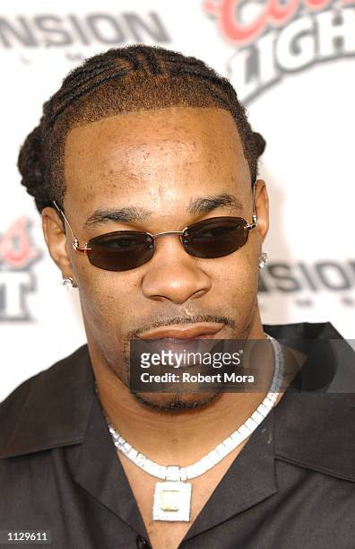 Rapper Busta Rhymes attends the premiere of "Halloween: Resurrection" at the Mann Festival Theater on July 1, 2002 in Westwood, California. The film...