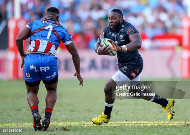 Tendai Mtawarira of the Cell C Sharks during the Super Rugby match between Vodacom Blue Bulls and Cell C Sharks at Loftus Versfeld on March 09, 2019...