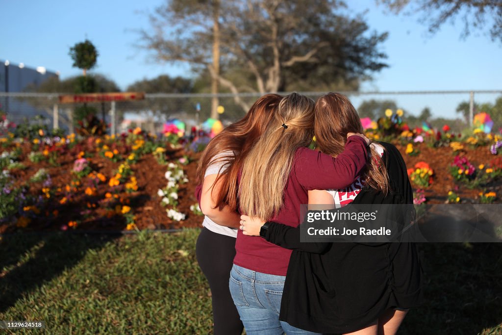 One Year Anniversary Of Deadly Shooting At Marjory Stoneman Douglas High School In Parkland, Florida