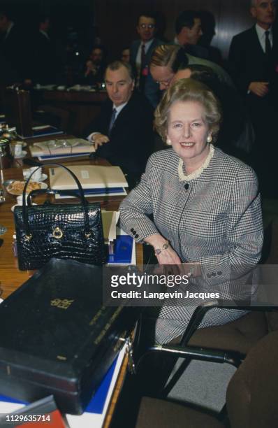 The EEC Summit. British Prime Minister Margaret Thatcher.