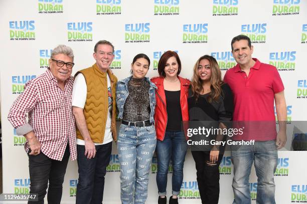 Uncle Johnny, Elvis Duran, singer-songwriter Alessia Cara, Danielle Monaro, Medha Gandhi and Skeery Jones pose at 'The Elvis Duran Z100 Morning Show'...