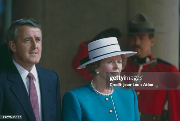 British Prime Minister Margaret Thatcher and Canadian prime minister Brian Mulroney.