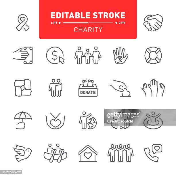 charity icons - life ring stock illustrations