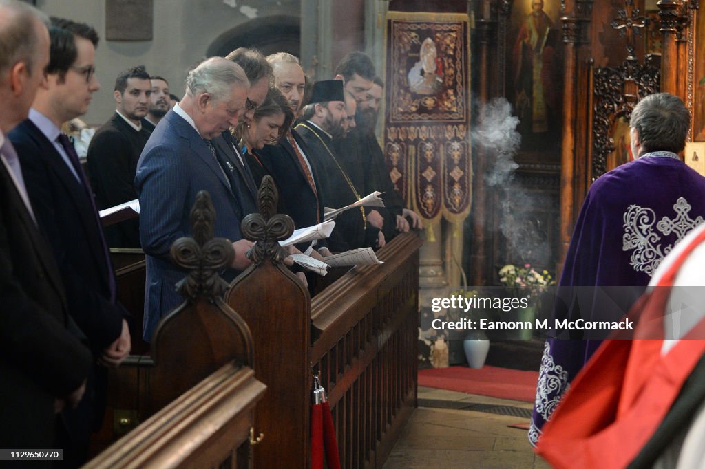 The Prince Of Wales Attends A Romanian Orthodox Church Service