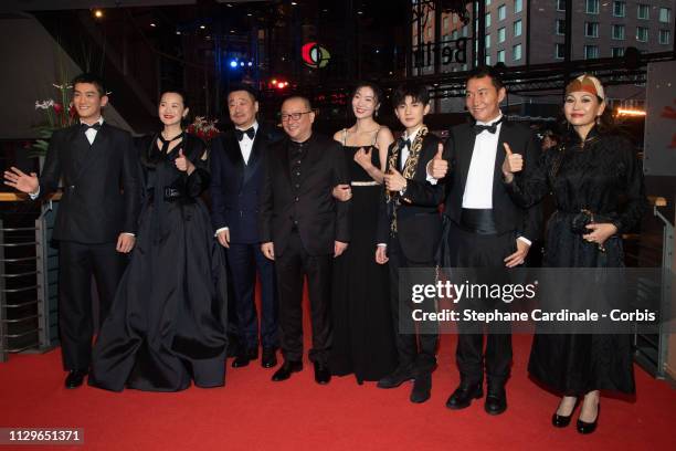 Du Jiang, Yong Mei, Wang Jingchun, director Wang Xiaoshuai, Qi Xi, Wang Yuan, Zhao Yanguozhang and Ai Liya attend the "So Long, My Son" premiere...