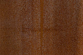 Detail facade of rusted Corten steel with different patterns, textures and structures