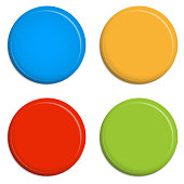 4 colored Magnets / Buttons