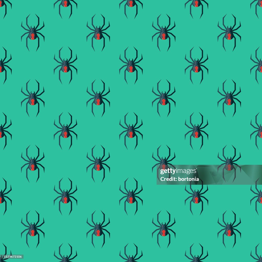 Spider Red Pattern Redback Spider Australia Seamless Pattern High-Res Vector Graphic ...