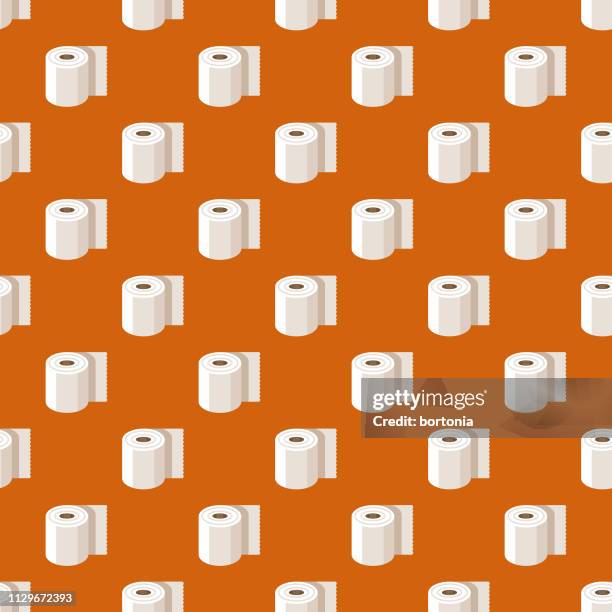 toilet paper camping seamless pattern - camping background stock illustrations