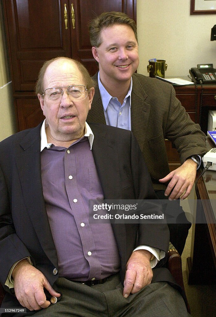 Bill France, Jr., left, chairman of International Speedway C
