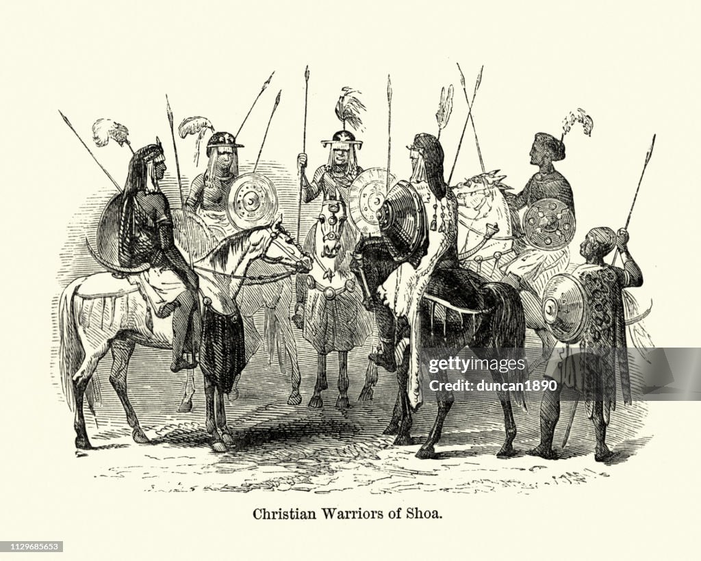 Christian warriors of Shewa (Shoa), Ethiopia, 19th Century