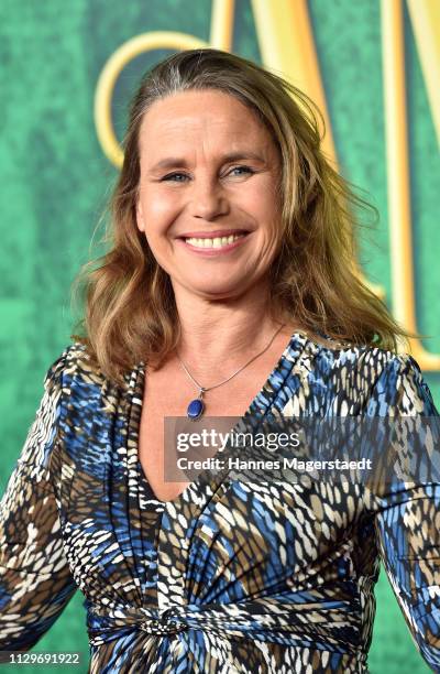 Marie Therese Kroetz-Relin attends the premiere of the musical "Die fabelhafte Welt der Amelie" at Werk7 on February 14, 2019 in Munich, Germany.