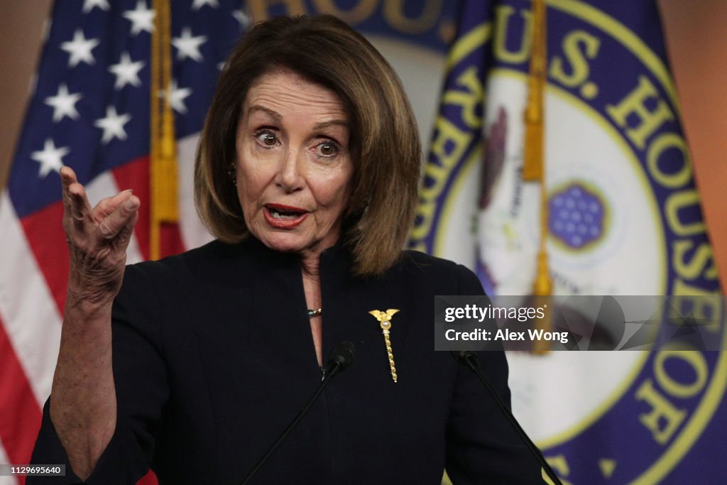 House Speaker Nancy Pelosi (D-CA) Holds Her Weekly News Conference On Capitol Hill