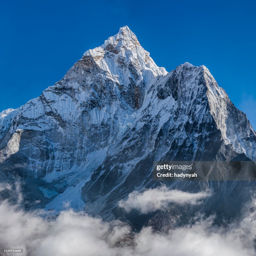 Panorama of beautiful  Mount Ama Dablam in  Himalayas, Nepal