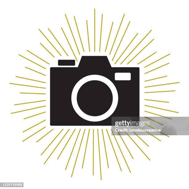 camera icon silhouette - studio camera stock illustrations