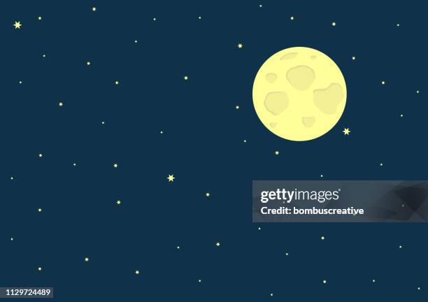 full moon - shiny ball with shadow stock illustrations