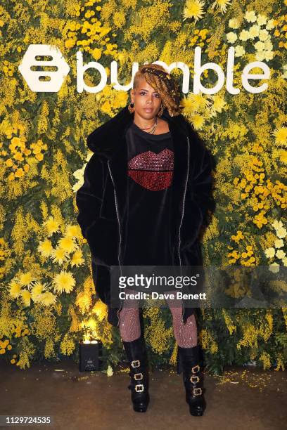 Kelis attends Bumble's Domino Effect Valentine's Day Party at Village Underground on February 14, 2019 in London, England.