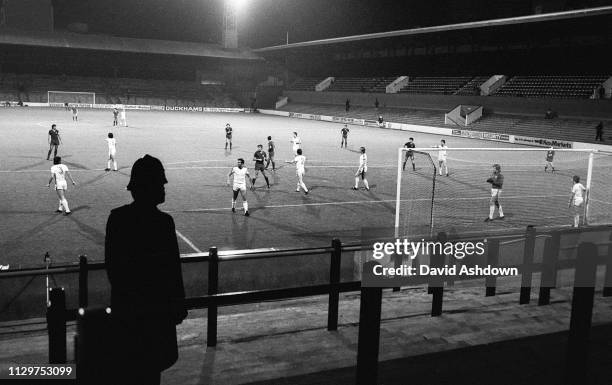 European Cup Winners Cup West Ham v Castilla at Upton Park 2nd Leg 1/10/1980. The match was played behind closed doors because of crowd trouble where...