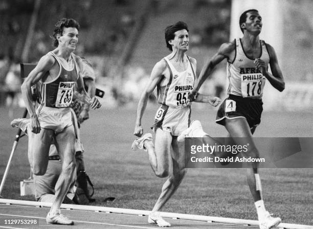 The 5th IAAF World Cup Athletics at the Estadi Lluis Companys Stadium Barcelona Spain 8 -10th September 1998.,The final of the 1500m Winner Abdi Bile...