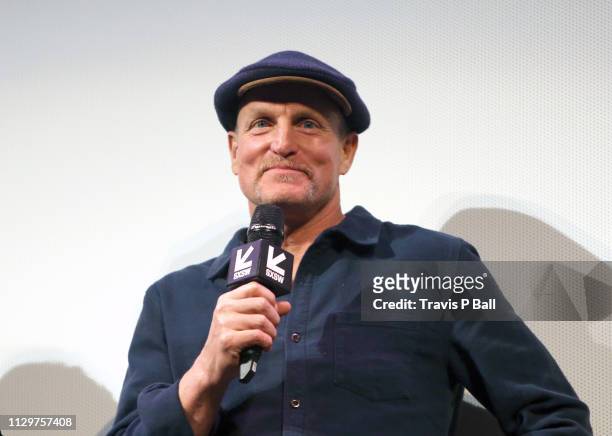 Woody Harrelson speaks onstage at "The Highway Man" Premiere during the 2019 SXSW Conference and Festivals at Paramount Theatre on March 10, 2019 in...