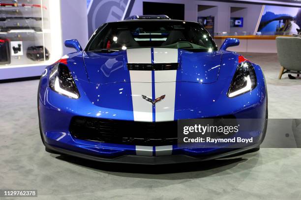 Chevrolet Corvette is on display at the 111th Annual Chicago Auto Show at McCormick Place in Chicago, Illinois on February 7, 2019.