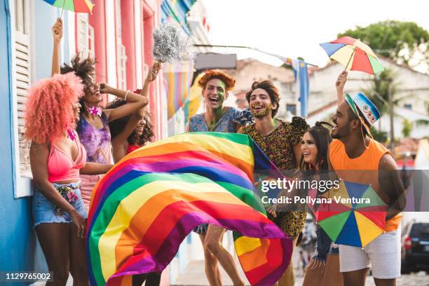 carnaval en las famosas calles de olinda - desfile del orgullo gay fotografías e imágenes de stock