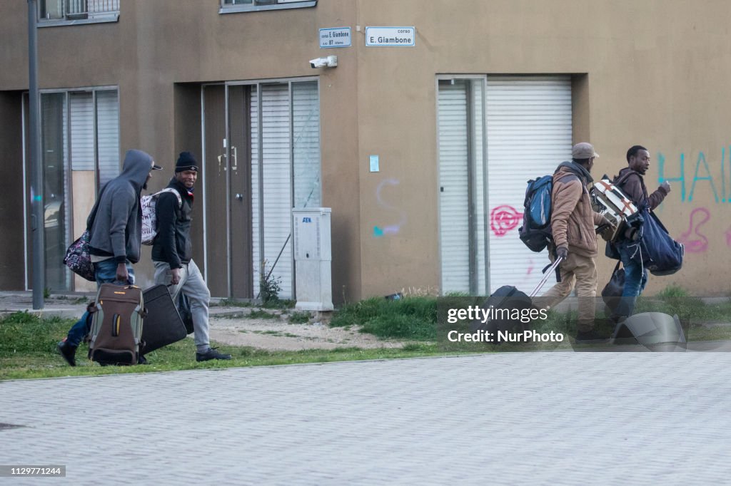 Migrant Evicted Of The Former Olympic Village In Turin