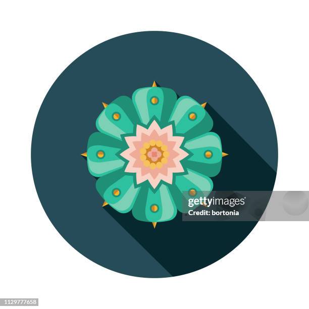 peyote drug icon - cactus flower stock illustrations