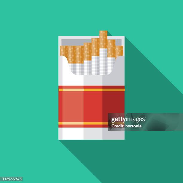 stockillustraties, clipart, cartoons en iconen met tabak sigaretten drug pictogram - cigarette pack