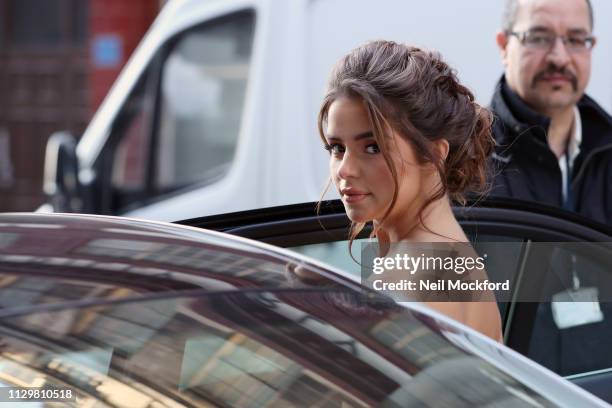 Demi Rose attends Mark Fast runway show at BFC Show Space during LFW February 2019 on February 15, 2019 in London, England.