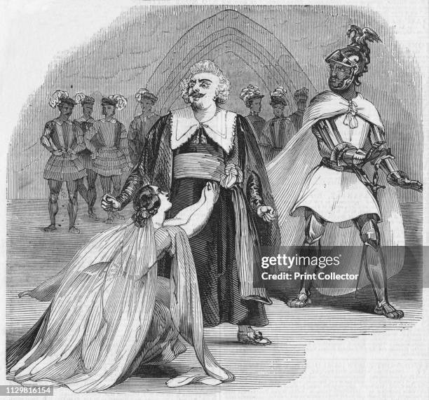 'Scene from the Opera of "Otello", at Her Majesty's Theatre', 1900. The Doge denunciating his daughter - scene from Giuseppe Verdi's opera, based on...