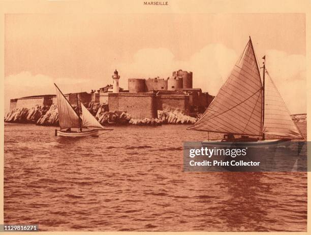 'Chateau d'If', , Marseille, 1930. Famous as a settings of Alexandre Dumas' adventure novel The Count of Monte Cristo. From "La Cote d'Azur de...