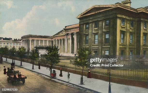 British Museum, London', circa 1900s. The British Museum in Bloomsbury, central London, was originally established by Sir Hans Sloane in 1759. The...