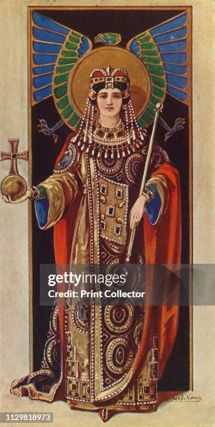 'The Empress Irene ', 1924. From "Costume & Fashion - The Evolution of European Dress Through the Earlier Ages", by Herbert Norris. [J. M. Dent and...