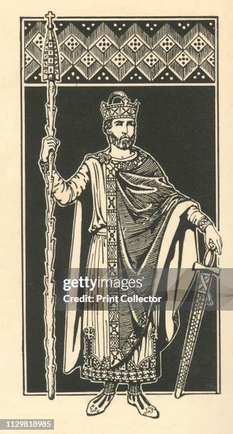 'The Emperor Henry II, The Holy ', 1924. From "Costume & Fashion - The Evolution of European Dress Through the Earlier Ages", by Herbert Norris. [J....