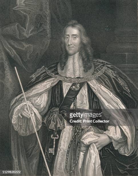 'Edward Montagu, Earl of Manchester', 1660s, . Portrait of English nobleman Edward Montagu , second Earl of Manchester. In the English Civil War...