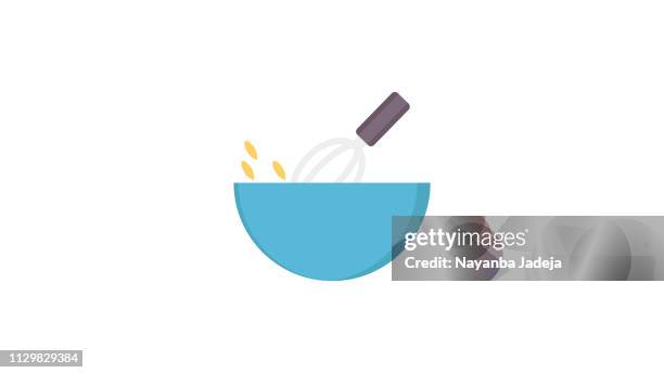 beater with bowl icon - clean kitchen stock illustrations