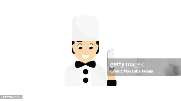 kitchen chef profession work icon - character constructor man stock illustrations