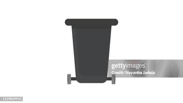 dustbin garbage icon - eraser dust stock illustrations