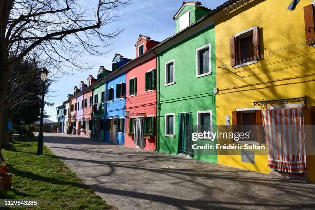 Burano is the most colorful village of the lagoon islands in Venice on February 07 Italy.