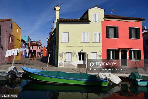 Burano is the most colorful village of the lagoon islands in Venice on February 07 Italy.