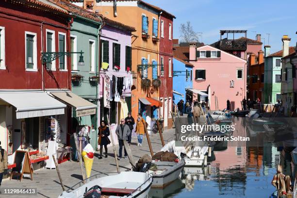 Burano is the most colorful village of the lagoon islands in Venice on February 07 Italy.