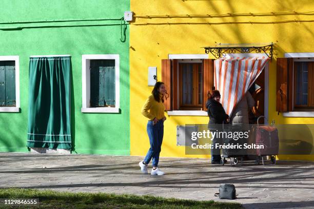 Burano is the most colorful village of the lagoon islands in Venice on February 07 Italy.